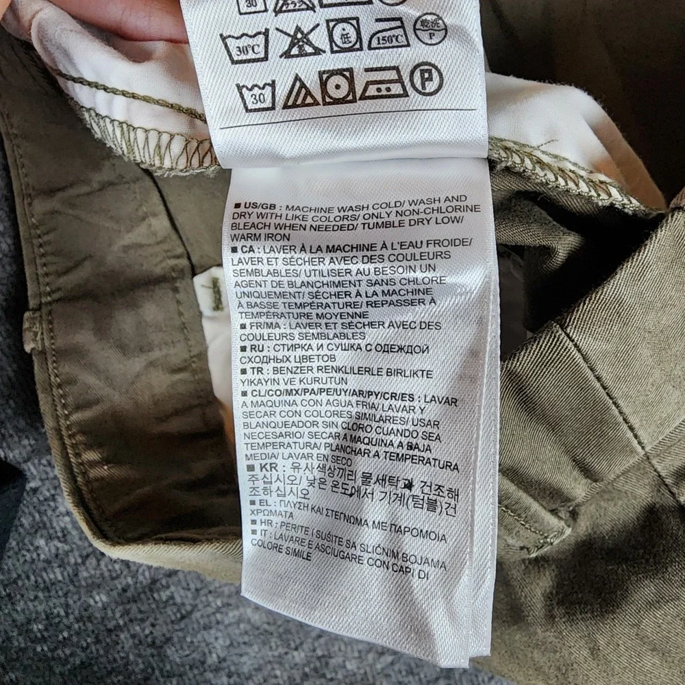 Gap Khakis Pants Women 10R Broken-In Straight Olive Green EUC